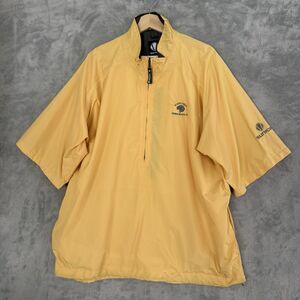 Sunice Typhoon Golf Jacket Mens XL Yellow Poppy Pebble Beach, CA  Logo Rain